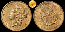 1854-S $20 AU53