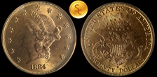 1884-S $20 MS63