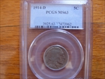 1914-D 5C MS63