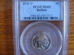 1938-D 5C Buffalo MS65