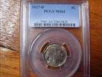 1937-D 5C MS64