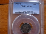 1901-O 10C AU50