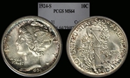 1924-S 10C MS64