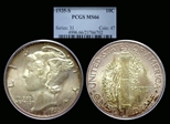 1935-S 10C MS66