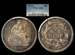 1872-S 10C XF45