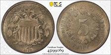 1867 5C Rays AU58