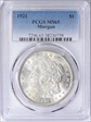 1921 $1 Morgan MS65