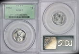 1943 1C MS67