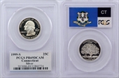 1999-S 25C Connecticut Silver PR69DCAM