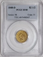 1848-D $2.50 XF40