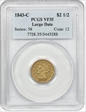 1843-C $2.50 Large Date VF35