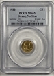 1922 G$1 Grant, No Star MS65