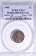 1955 1C Doubled Die Obverse XF45BN