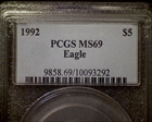 1992 $5 Gold Eagle MS69