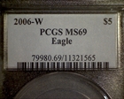 2006-W $5 Burnished Gold Eagle SP69