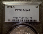 1891-S $1 MS65