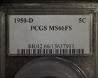 1950-D 5C MS66FS