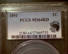 1891 1C MS64RD