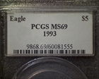 1993 $5 Gold Eagle MS69