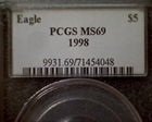 1998 $5 Gold Eagle MS69