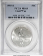 1995-S 50C Civil War MS69