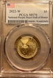 2022-W $5 National Purple Heart Hall of Honor First Day of Issue MS70