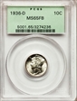 1936-D 10C MS65FB