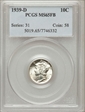 1939-D 10C MS65FB