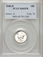 1945-D 10C MS65FB
