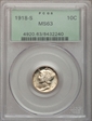 1918-S 10C MS63