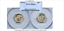 1919-S 10C MS64