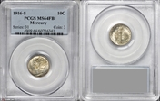 1916-S 10C Mercury MS64FB