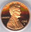 1986-S 1C PR69DCAM