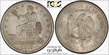 1875-CC T$1 Type-I/II Chopmarked AU58