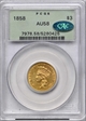 1858 $3 AU58