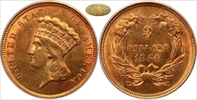 1854 $3 AU55