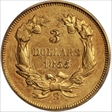1855-S $3 AU55