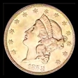 1858 $20 AU50