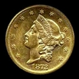 1872-S $20 AU55
