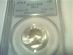 1976-S 25C Silver MS65