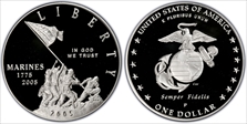 2005-P $1 Marine Corps PR70DCAM