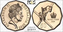 2000 50C Royal Visit MS66