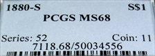 1880-S $1 MS68