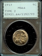 1913 5C Type 2 MS64
