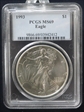 1993 $1 Silver Eagle MS69