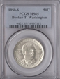 1950-S 50C Booker T. Washington MS65