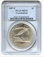 1987-P $1 Constitution MS70