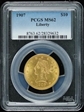 1907 $10 Liberty MS62