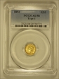 1854 G$1 Type 1 AU58