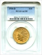 1910-D $10 AU55